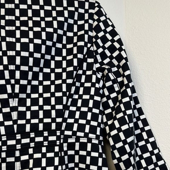 White House Black Market Geo Print Jacquard Topper Women's Size 6 EUC - Picture 6 of 7